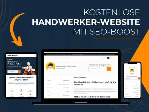 Handwerker Webseite Homepage kostenlos